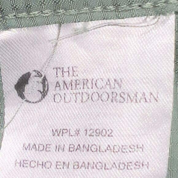 The American Outdoorsman Mens Fishing Shirt XL Green Vented Back Ripstop Fishing - Picture 3 of 16